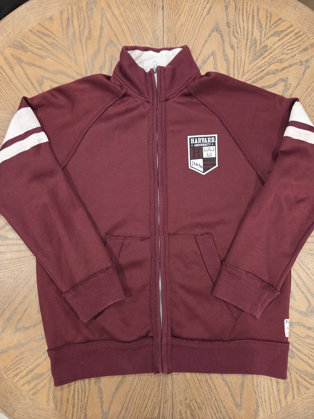 Champion Track Jacket Men Size XL Harvard Crimson Varsity Block Gorpcore Y2K